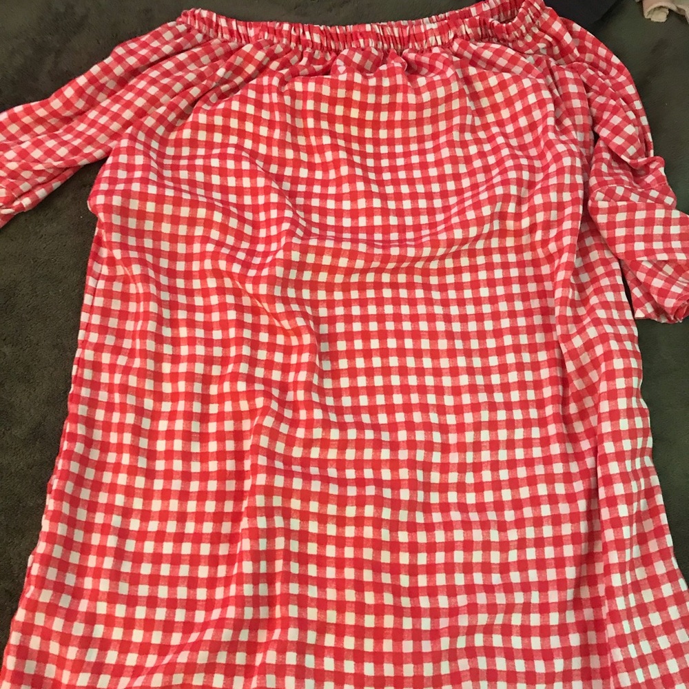 City Streets ; Gingham Pattern Dress